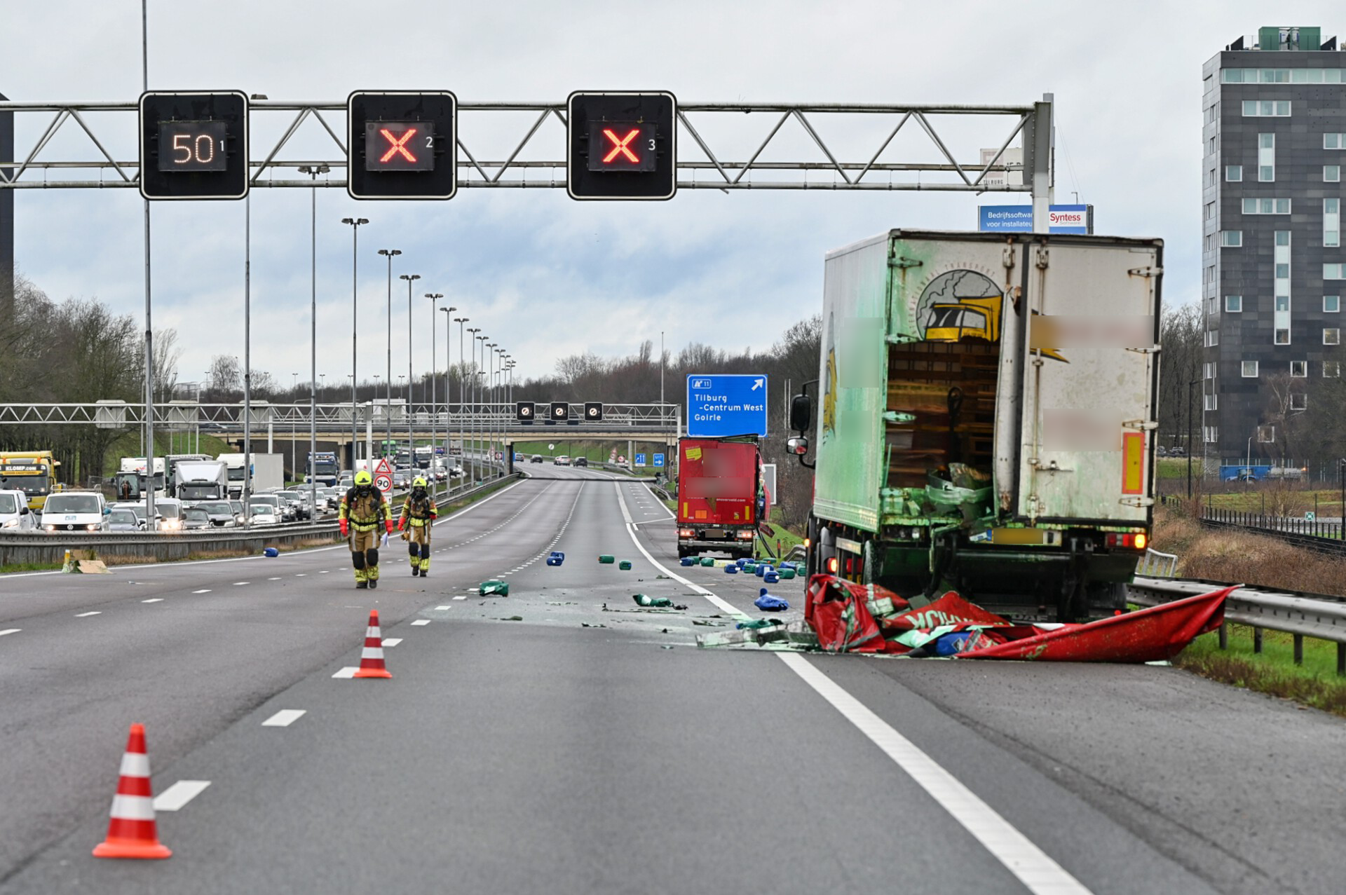 Verkeerschaos op A58 pas rond middernacht opgelost, automobilisten uren ...