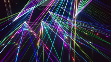 Ter illustratie van lasershows