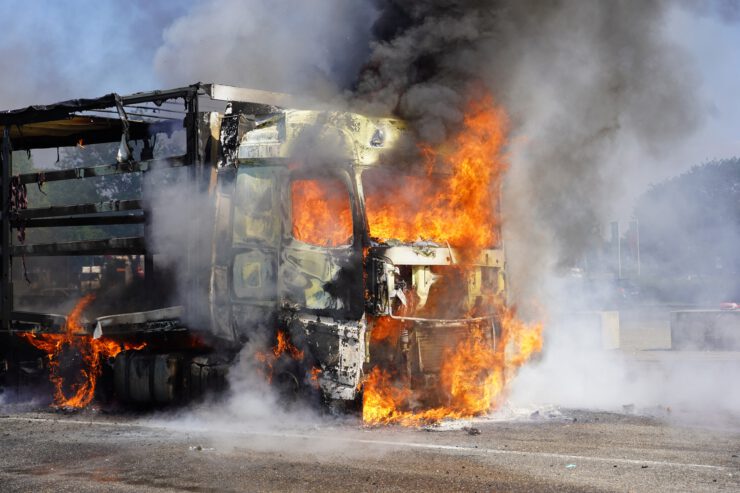 vrachtwagenbrand a58 gilze