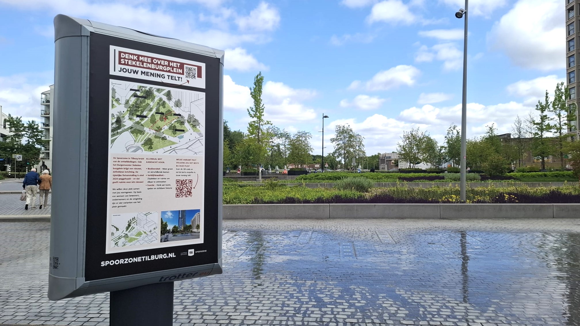 Een van deze vier ideeën strijkt straks neer op het Burgemeester Stekelenburgplein