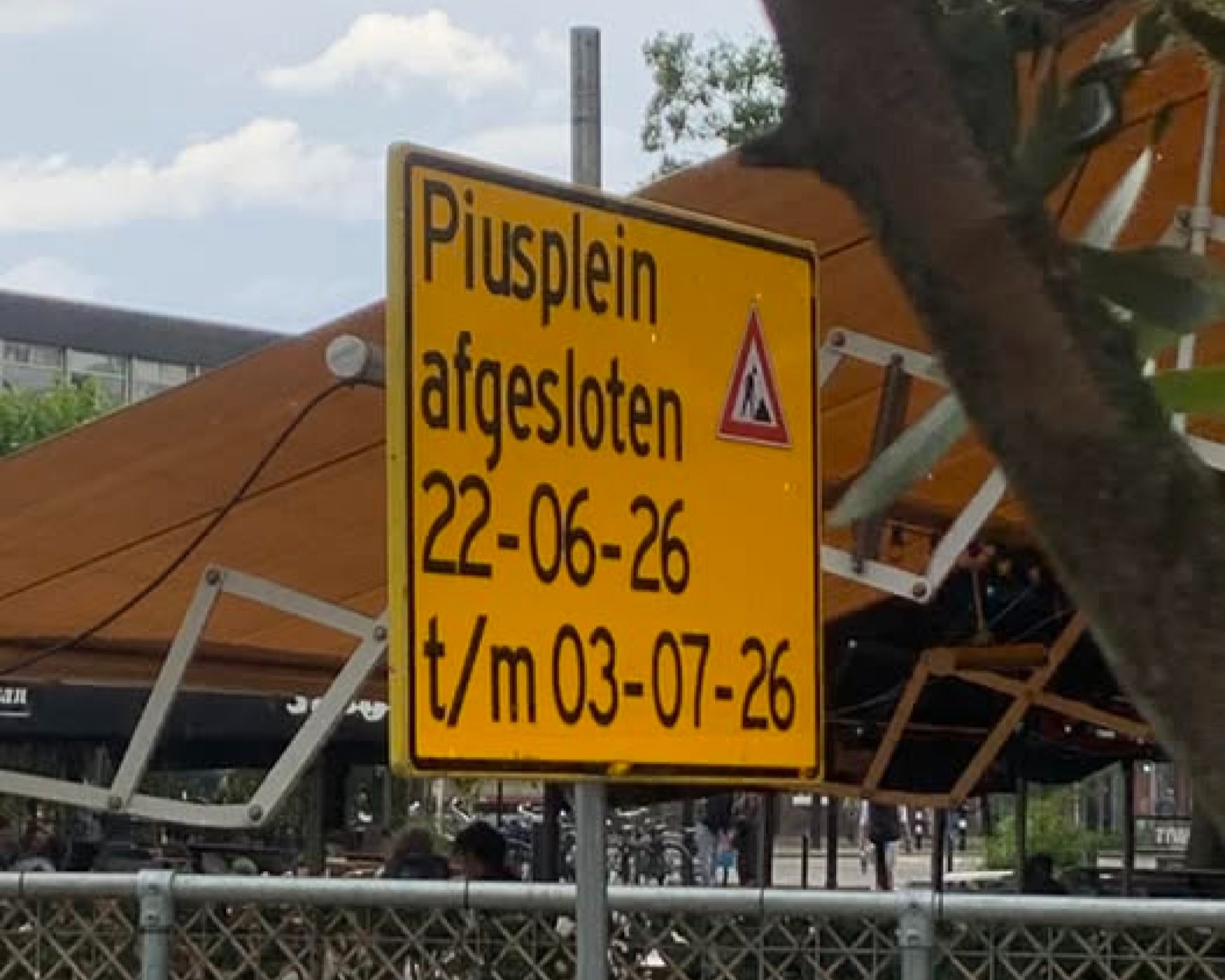 Piusplein twaalf dagen afgesloten voor werkzaamheden, of toch niet?